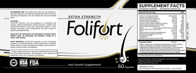 folifort ingredients list